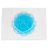 Blauw, modern, eenvoudig, elegant design van bedan groot cadeauzakje (Voorkant)