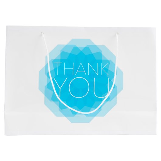 Blauw, modern, eenvoudig, elegant design van bedan groot cadeauzakje (Achterkant)