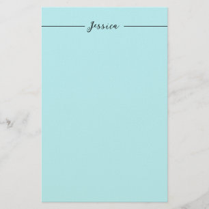 Blauw Modern Eenvoudig Elegant Professioneel Naam Briefpapier
