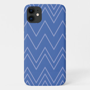 Blauw, modern, eenvoudig, koel, trendy zigzagpatro iPhone 11 hoesje