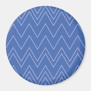 Blauw, modern, eenvoudig, koel, trendy zigzagpatro magneet