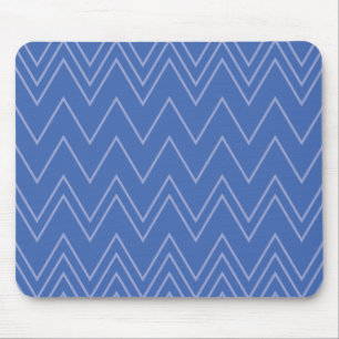 Blauw, modern, eenvoudig, koel, trendy zigzagpatro muismat