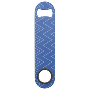 Blauw, modern, eenvoudig, koel, trendy zigzagpatro speed flessenopener