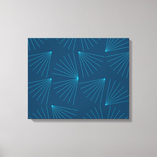 Blauw, modern, eenvoudig lichtfeest canvas afdruk (Voorkant)