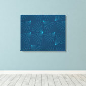 Blauw, modern, eenvoudig lichtfeest canvas afdruk (Insitu (Houten vloer))