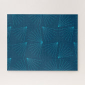 Blauw, modern, eenvoudig lichtfeest legpuzzel (Horizontaal)