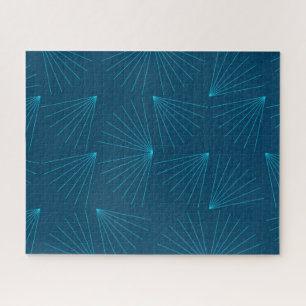 Blauw, modern, eenvoudig lichtfeest legpuzzel