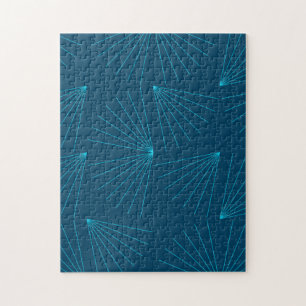 Blauw, modern, eenvoudig lichtfeest legpuzzel