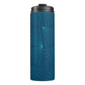 Blauw, modern, eenvoudig lichtfeest thermosbeker (Voorkant)