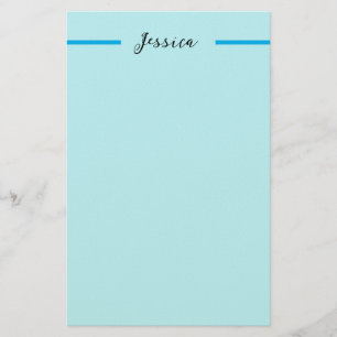 Blauw Modern Eerlijk Eenvoudig Professioneel Naam Briefpapier
