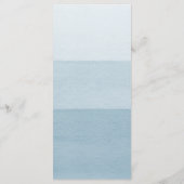 Blauw Modern Huwelijk Menu (Achterkant)