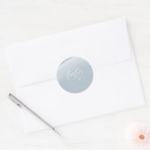 Blauw Modern Regenboog en sterren Wit Baby shower Ronde Sticker (Envelop)