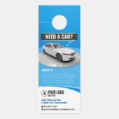 Blauw Moderne Luxe Autoverhuur Auto Huren (Voorkant)