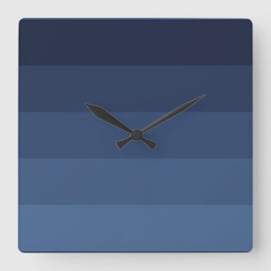 Blauw Monochroom Vierkante Klok