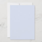 Blauw  Monogram Bruiloft Kaart (Achterkant)