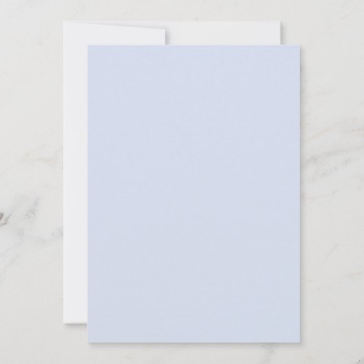 Blauw  Monogram Bruiloft Kaart (Achterkant)