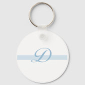Blauw Monogram D Sleutelhanger (Voorkant)