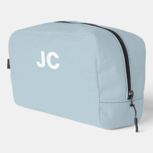 Blauw Monogram Eenvoudig Minimaal Modern Reisacces Toilettasje