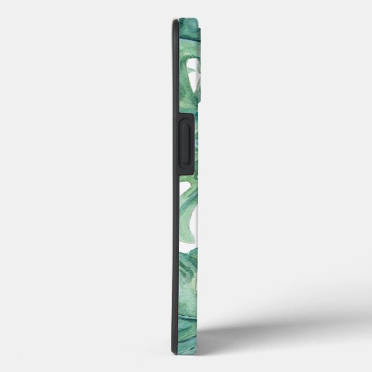 Blauw Monogram Groen Tropisch Telefoongeval Case-Mate iPhone Case (Achterkant / Rechts)