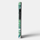 Blauw Monogram Groen Tropisch Telefoongeval Case-Mate iPhone Case (Achterkant / Links)