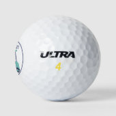 Blauw Monogram Initiaal Golfballen (Logo)