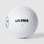 Blauw Monogram Initiaal Golfballen (Logo)