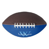 Blauw Monogram Initialen American Football (Voorkant)