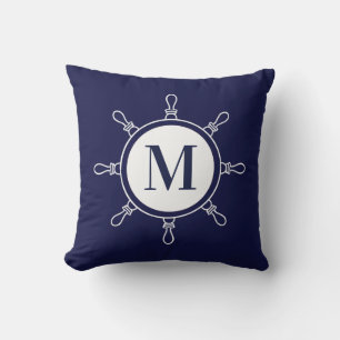 Blauw Monogram Kussen