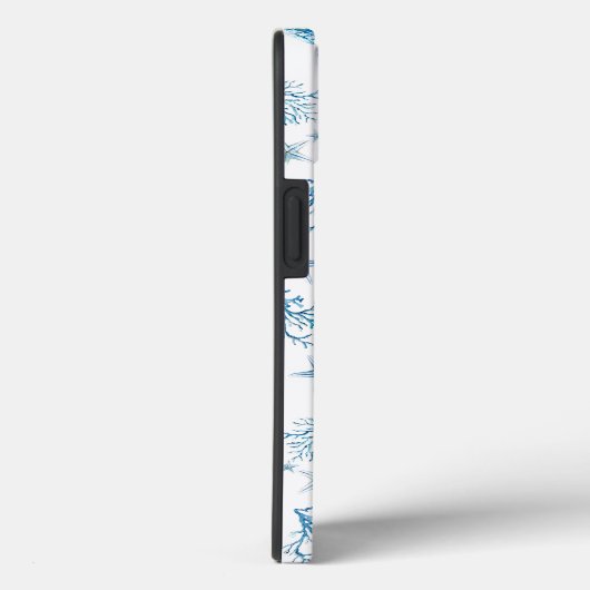 Blauw Monogram Strand Telefoonhoesje Case-Mate iPhone Case (Achterkant / Rechts)