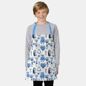 Blauw monster kinder schort (Gedragen)