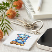 Blauw Monster Sleutelhanger (Voorkant Rechts)