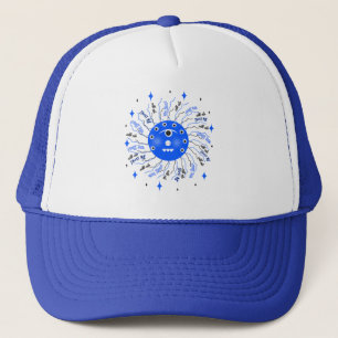 Blauw monster trucker pet