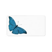  blauw-morfobutterfly-Gepersonaliseerd Sjabloon Etiket (Voorkant)