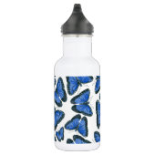 Blauw morfovlinderpatroonontwerp waterfles (Rechts)