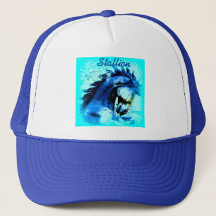 blauw mosterang trucker pet