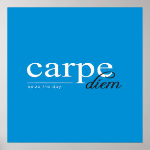 Blauw Motivatie Inspirerend citaat Poster