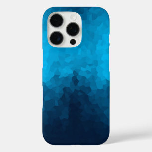 Blauw mozaïek geometrisch patroon iPhone 16 pro hoesje