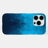 Blauw mozaïek geometrisch patroon Case-Mate iPhone case (Achterkant (horizontaal))