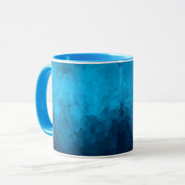 Blauw mozaïek geometrisch patroon mok