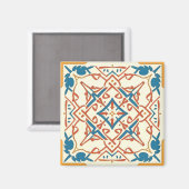 blauw mozaïek magneet (Voorkant / Achterkant)