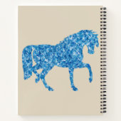Blauw Mozaïek Paard Notitieboek (Achterkant)
