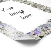 Blauw MozaïekLijst Foto Afdruk (Hoek)