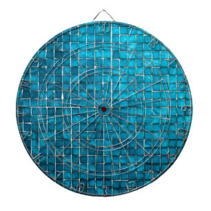 Blauw mozaïekpatroon dartbord