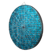 Blauw mozaïekpatroon dartbord (Voorkant Rechts)