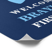 Blauw Mr Onederful Welkom Poster (Hoek)