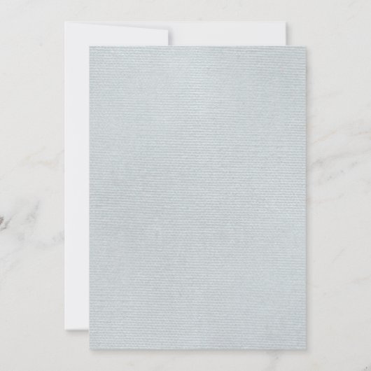 blauw Mustache Bash Kaart (Achterkant)