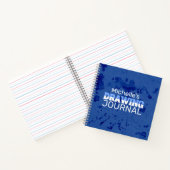 Blauw naamtekenjournaal notitieboek (Binnen)