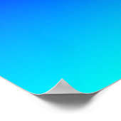 Blauw naar Aqua Gradiënt Poster (Hoek)