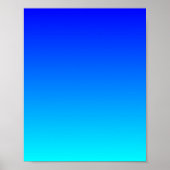 Blauw naar Aqua Gradiënt Poster (Voorkant)