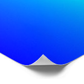 Blauw naar Aqua-verloop Poster (Hoek)
